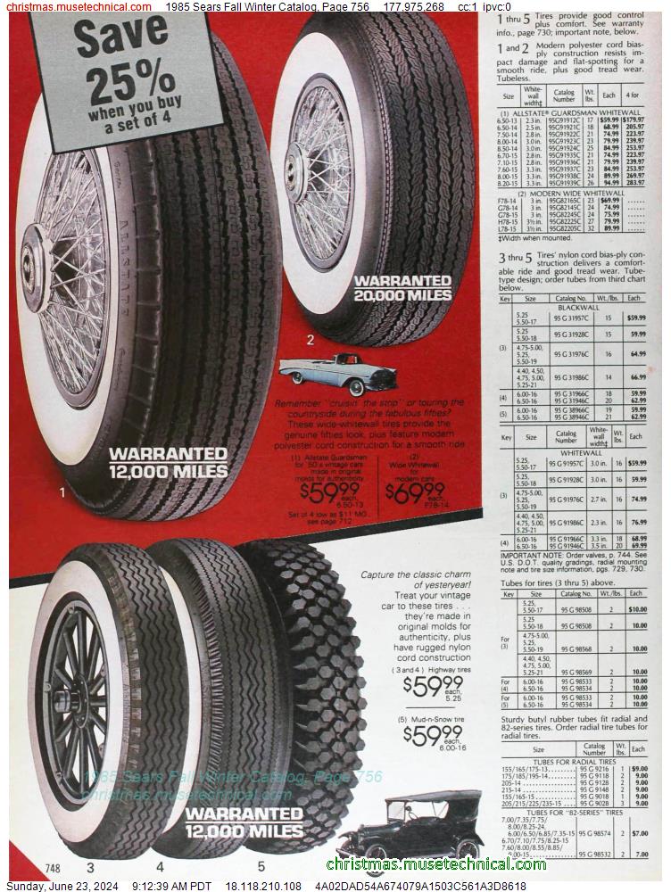 1985 Sears Fall Winter Catalog, Page 756