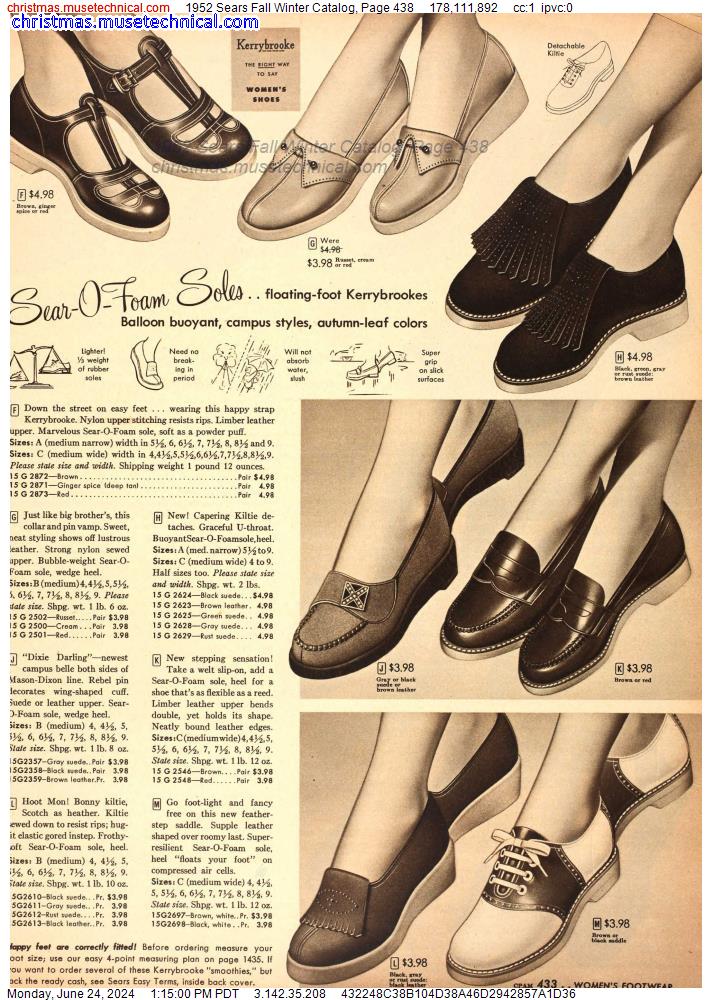 1952 Sears Fall Winter Catalog, Page 438