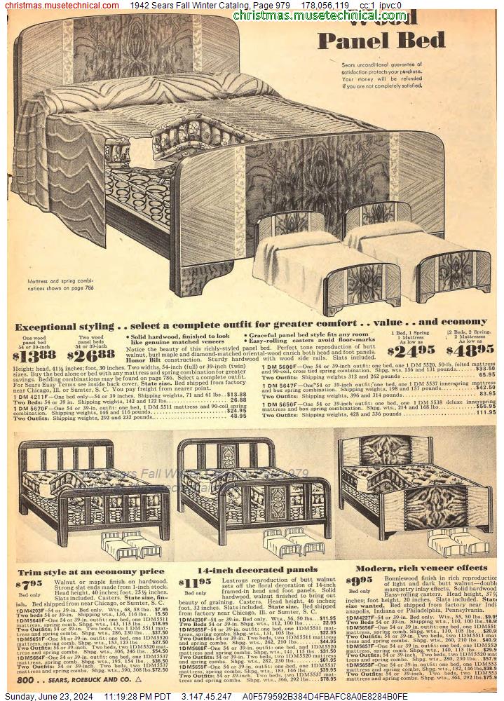 1942 Sears Fall Winter Catalog, Page 979