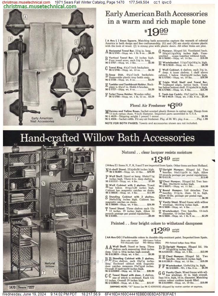 1971 Sears Fall Winter Catalog, Page 1470