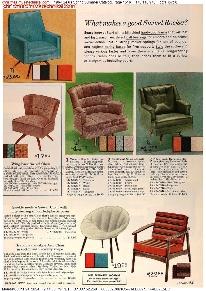 1964 Sears Spring Summer Catalog, Page 1516