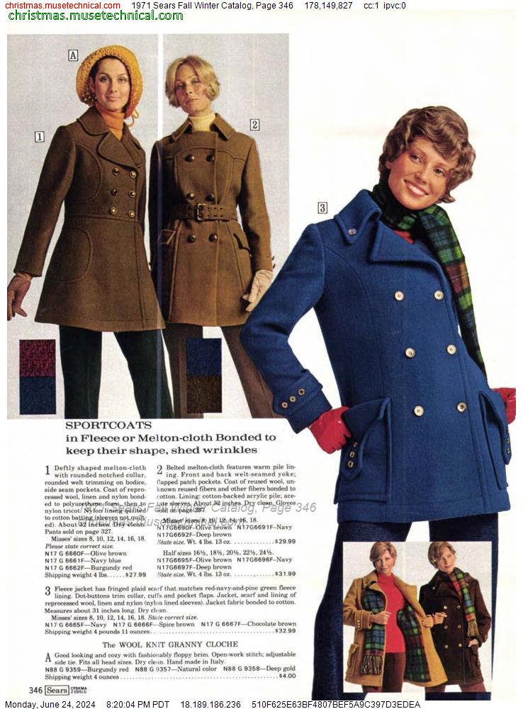 1971 Sears Fall Winter Catalog, Page 346