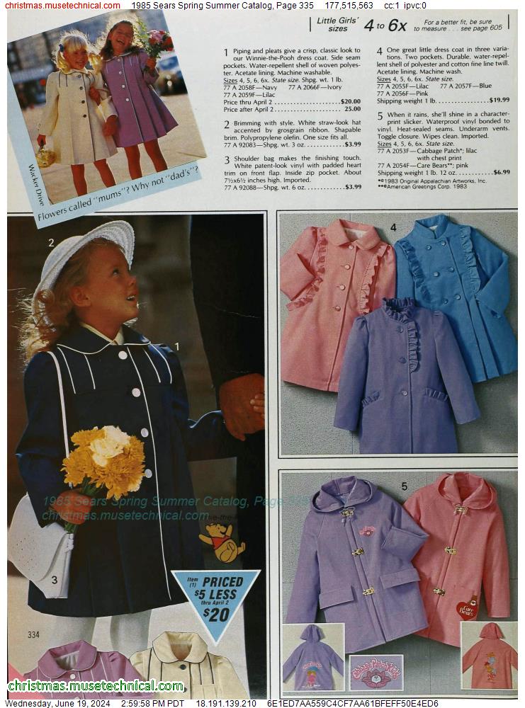 1985 Sears Spring Summer Catalog, Page 335