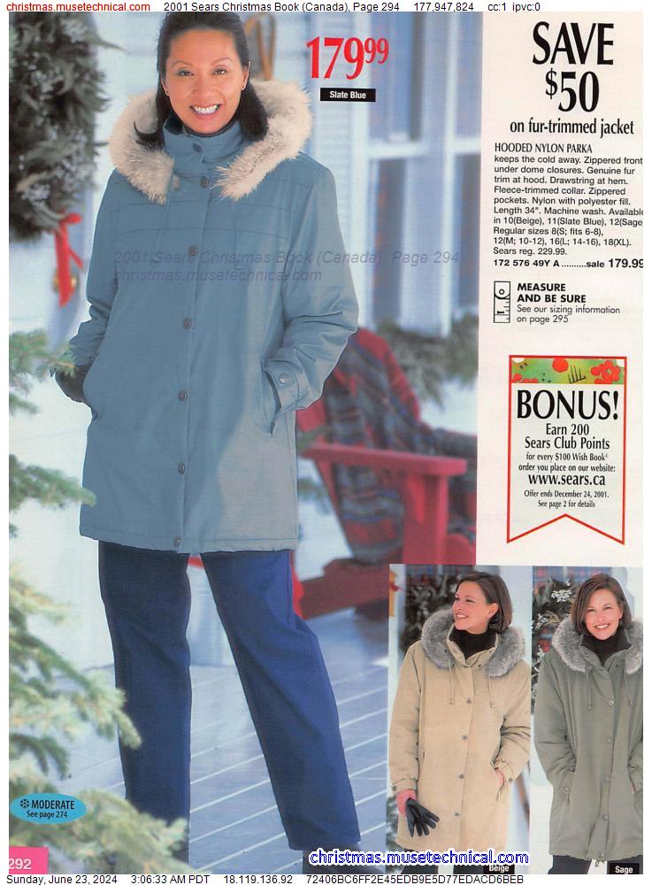 2001 Sears Christmas Book (Canada), Page 294