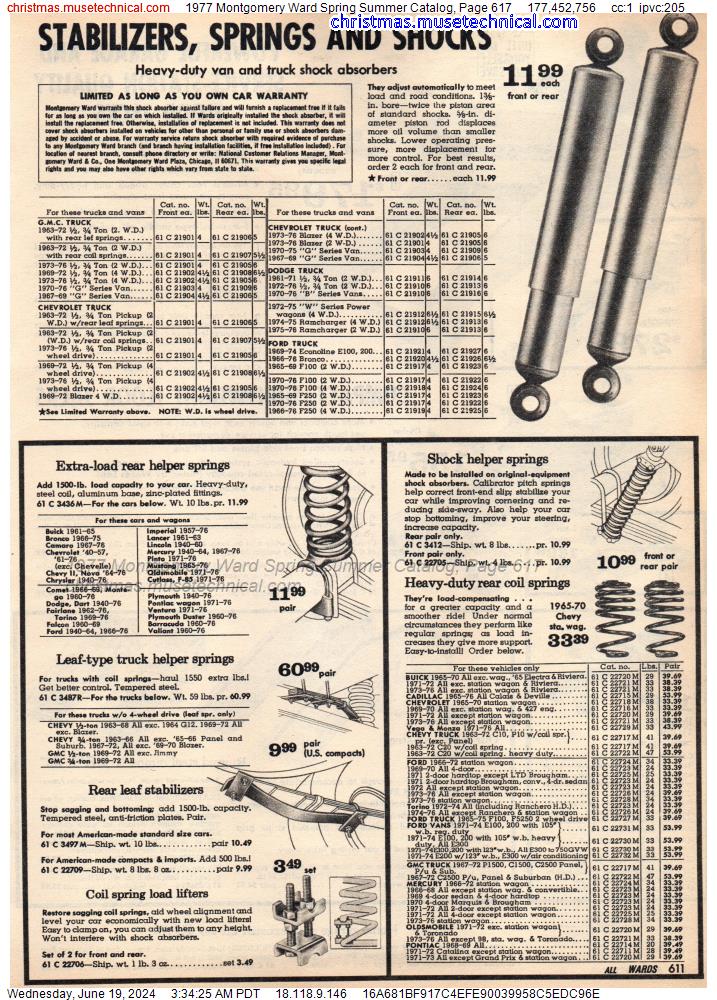 1977 Montgomery Ward Spring Summer Catalog, Page 617
