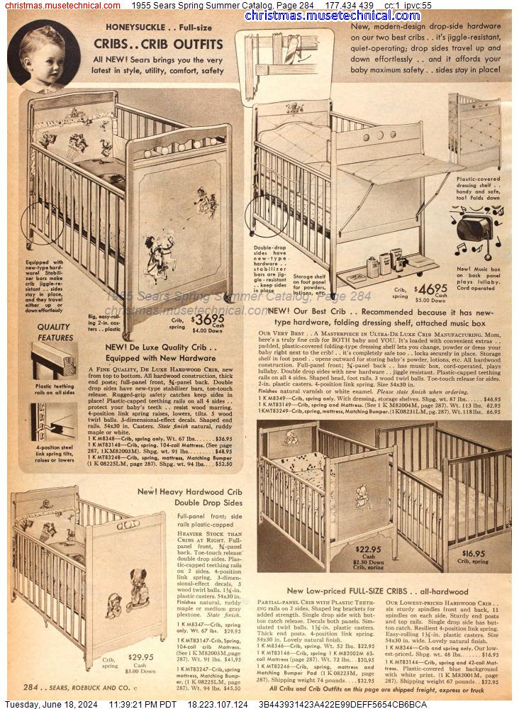 1955 Sears Spring Summer Catalog, Page 284