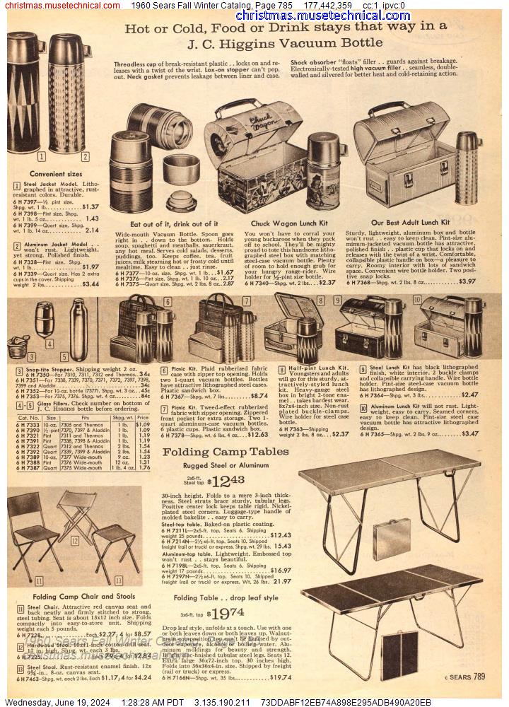 1960 Sears Fall Winter Catalog, Page 785