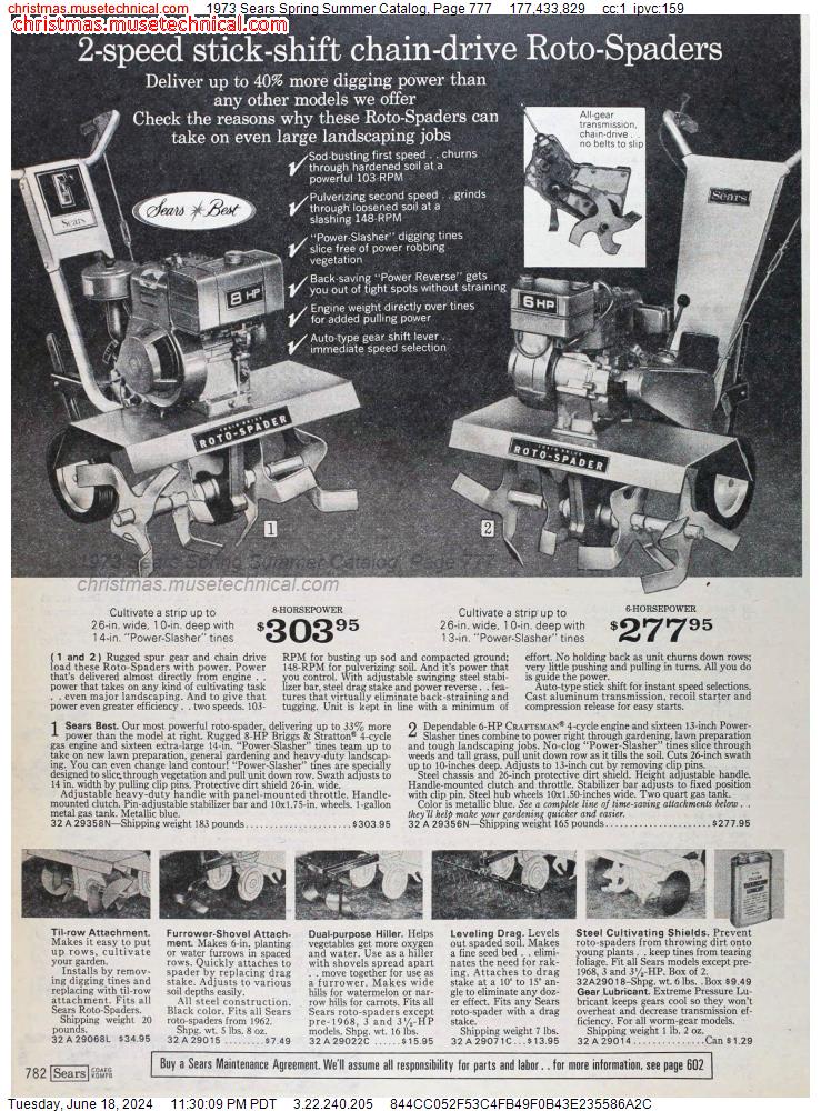 1973 Sears Spring Summer Catalog, Page 777
