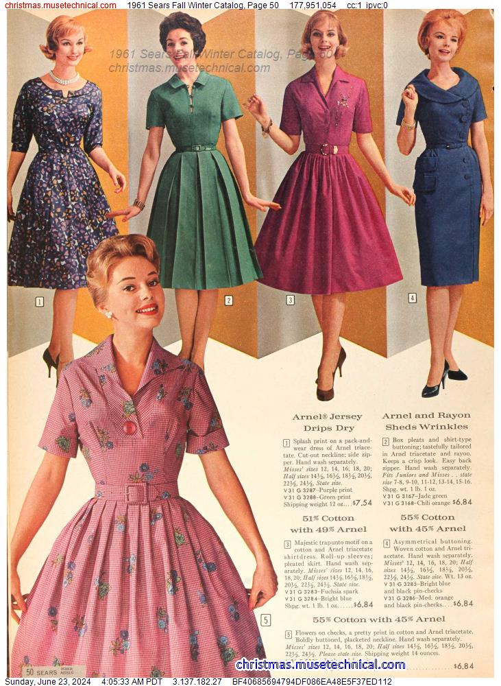 1961 Sears Fall Winter Catalog, Page 50