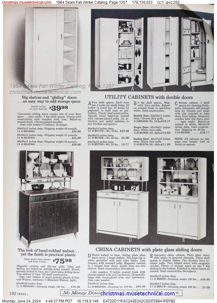 1964 Sears Fall Winter Catalog, Page 1357