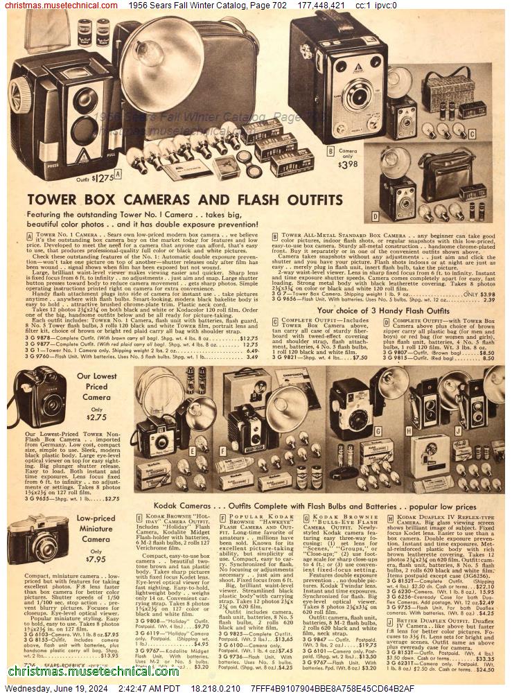 1956 Sears Fall Winter Catalog, Page 702