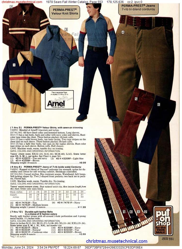 1978 Sears Fall Winter Catalog, Page 553
