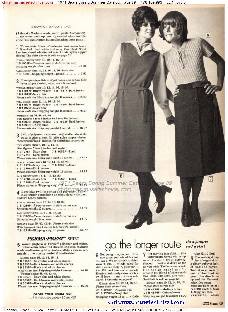 1971 Sears Spring Summer Catalog, Page 89