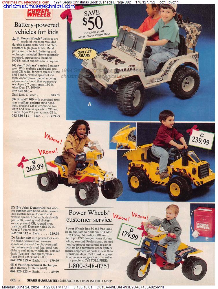 1994 Sears Christmas Book (Canada), Page 382