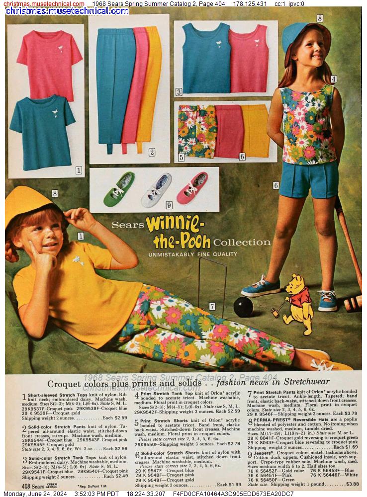 1968 Sears Spring Summer Catalog 2, Page 404