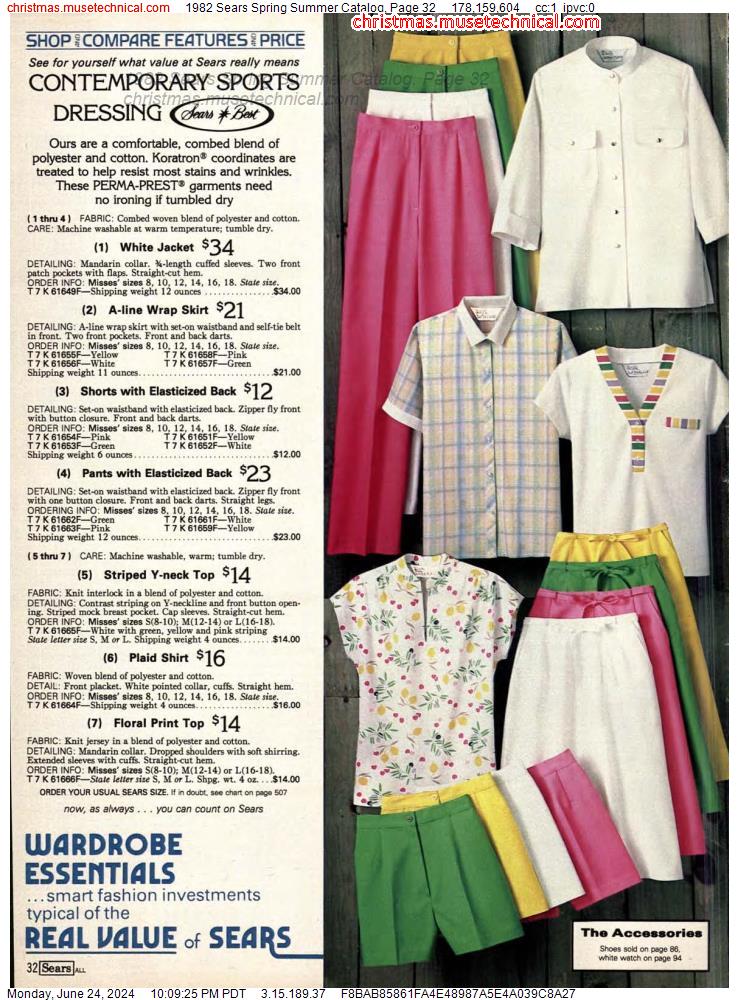 1982 Sears Spring Summer Catalog, Page 32