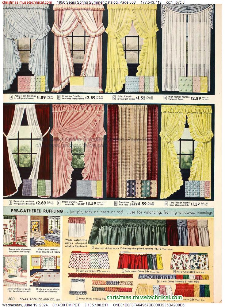 1950 Sears Spring Summer Catalog, Page 503