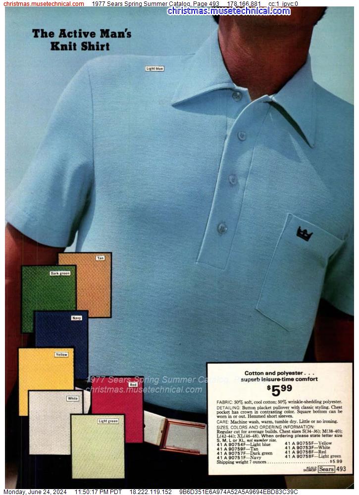1977 Sears Spring Summer Catalog, Page 493