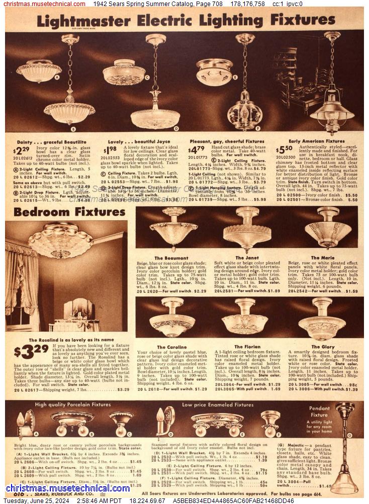 1942 Sears Spring Summer Catalog, Page 708
