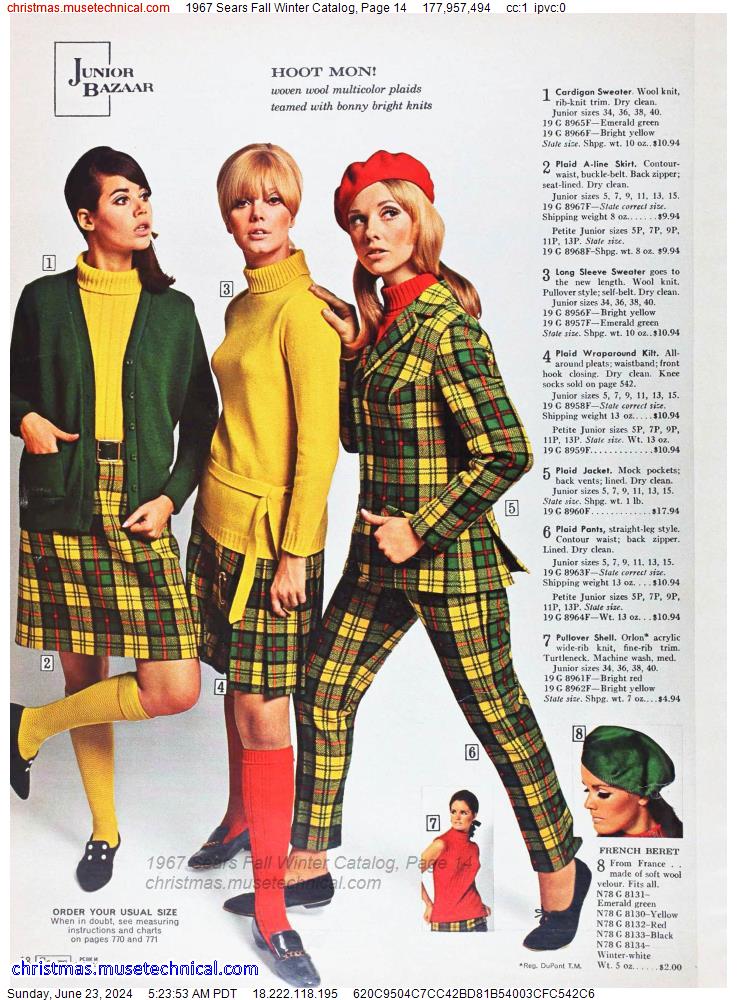 1967 Sears Fall Winter Catalog, Page 14