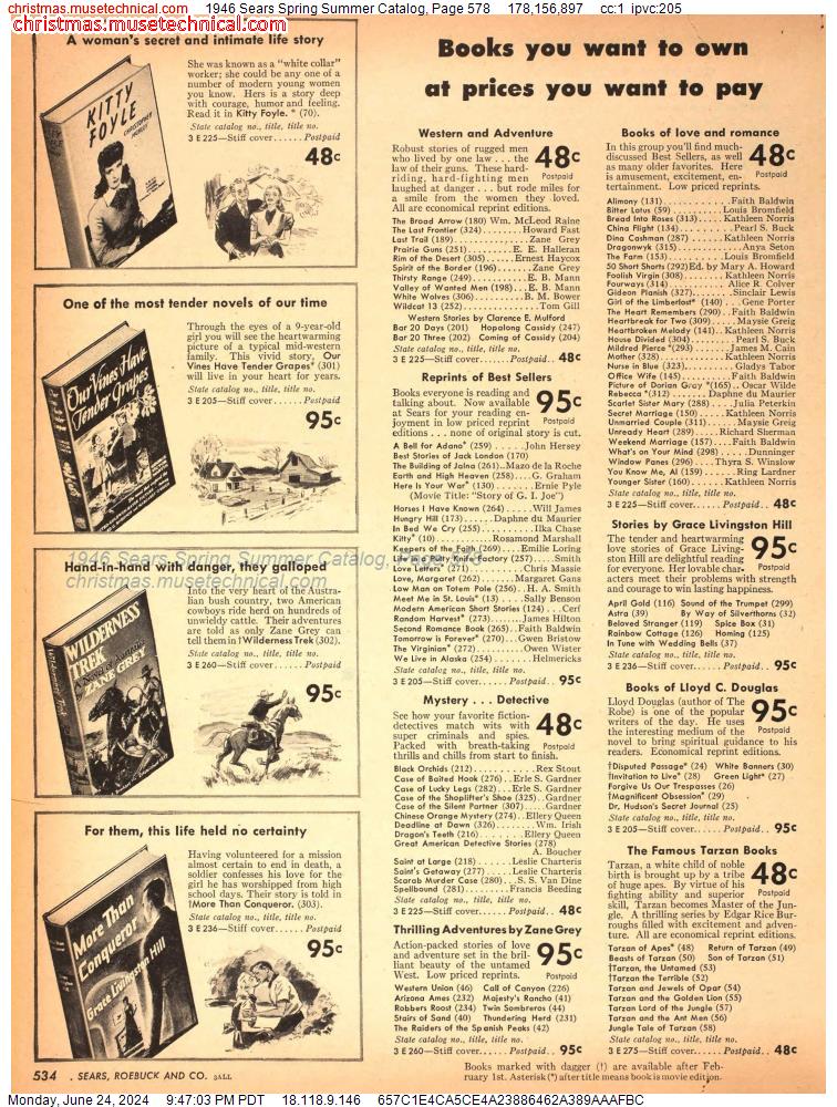 1946 Sears Spring Summer Catalog, Page 578