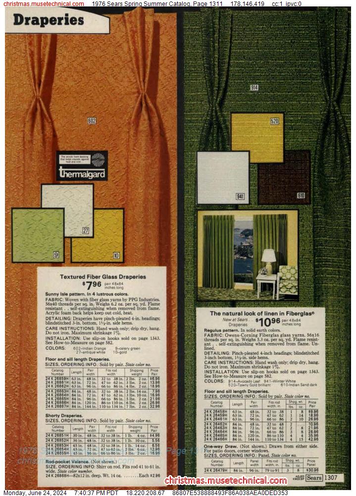1976 Sears Spring Summer Catalog, Page 1311