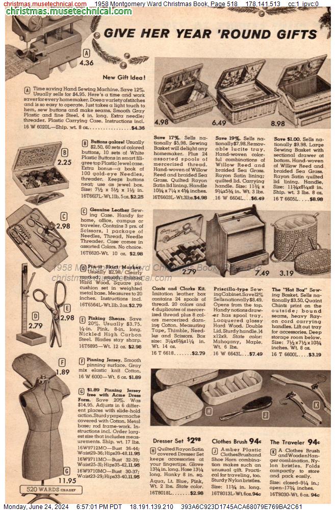 1958 Montgomery Ward Christmas Book, Page 518