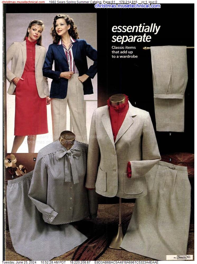 1982 Sears Spring Summer Catalog, Page 61