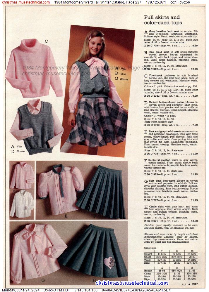 1984 Montgomery Ward Fall Winter Catalog, Page 237