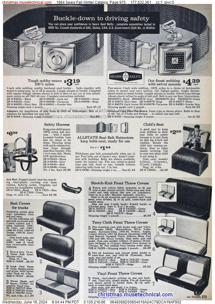 1964 Sears Fall Winter Catalog, Page 975