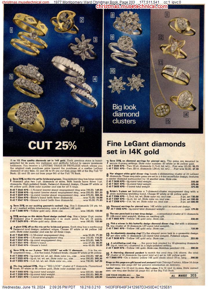 1977 Montgomery Ward Christmas Book, Page 203