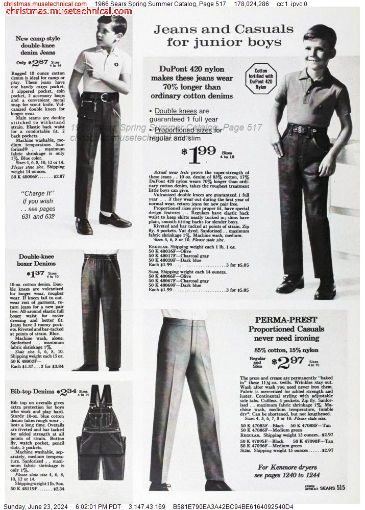 1966 Sears Spring Summer Catalog, Page 517