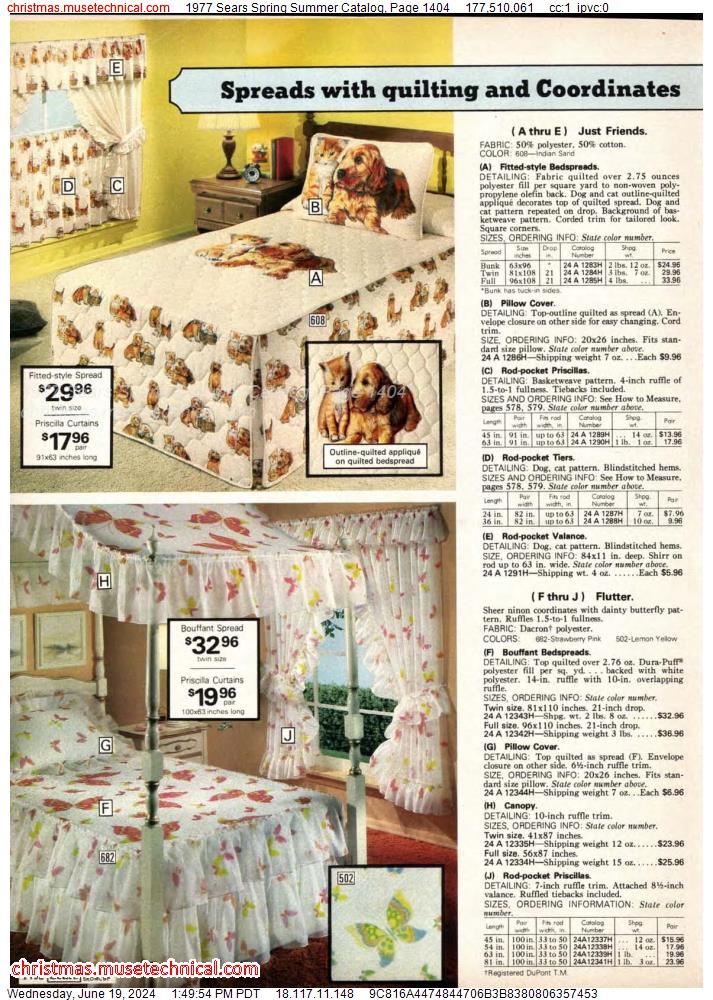 1977 Sears Spring Summer Catalog, Page 1404