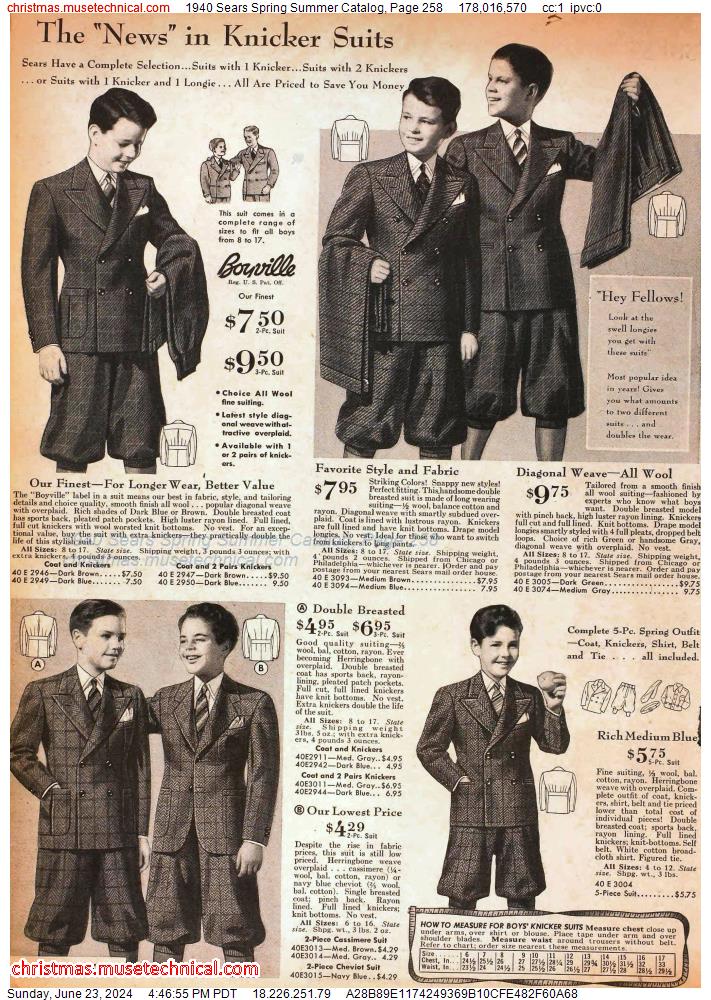 1940 Sears Spring Summer Catalog, Page 258