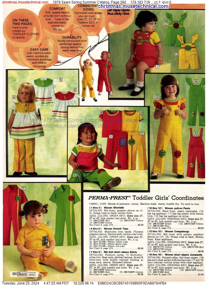 1978 Sears Spring Summer Catalog, Page 380