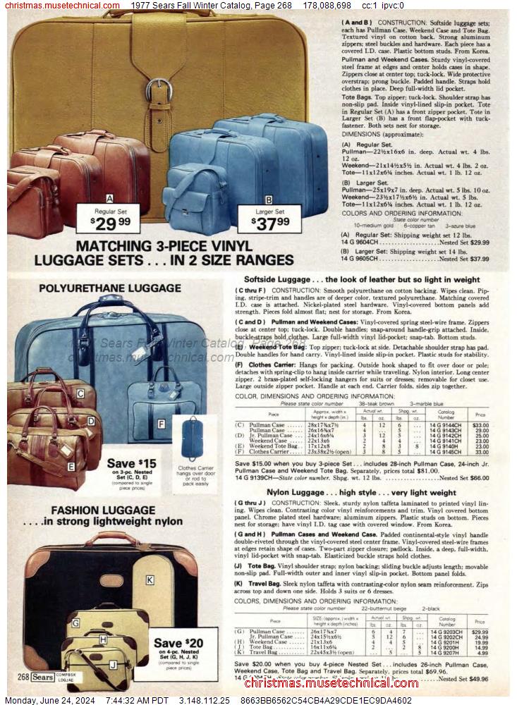 1977 Sears Fall Winter Catalog, Page 268