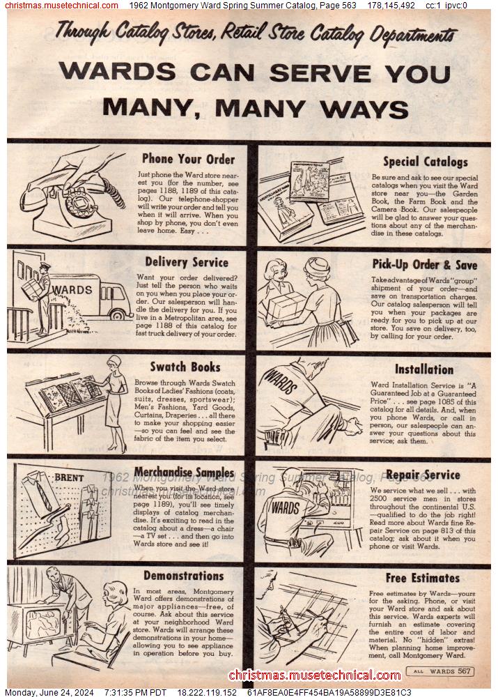 1962 Montgomery Ward Spring Summer Catalog, Page 563