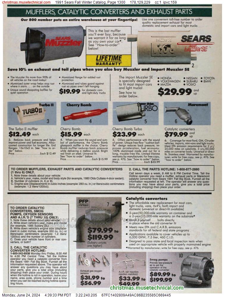 1991 Sears Fall Winter Catalog, Page 1300
