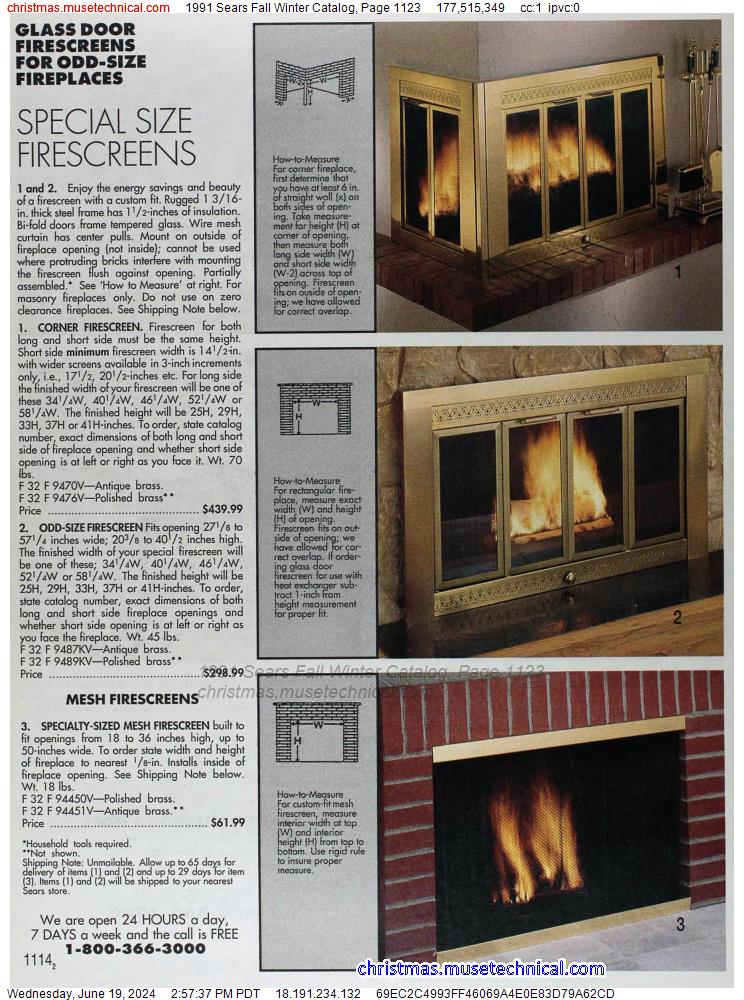 1991 Sears Fall Winter Catalog, Page 1123