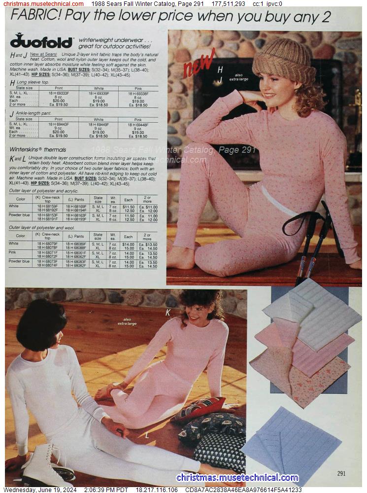 1988 Sears Fall Winter Catalog, Page 291