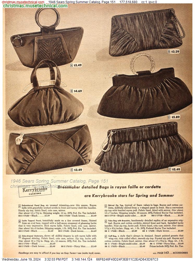1946 Sears Spring Summer Catalog, Page 151