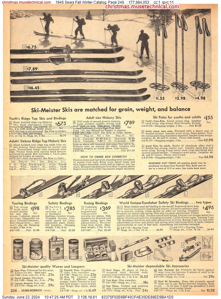 1945 Sears Fall Winter Catalog, Page 249