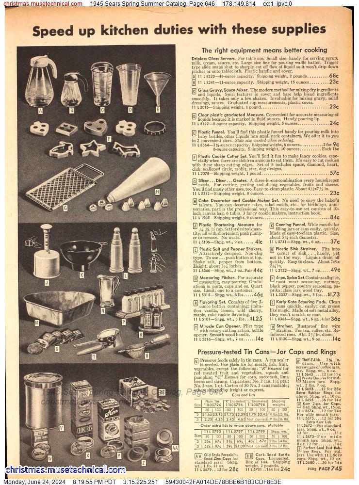 1945 Sears Spring Summer Catalog, Page 646