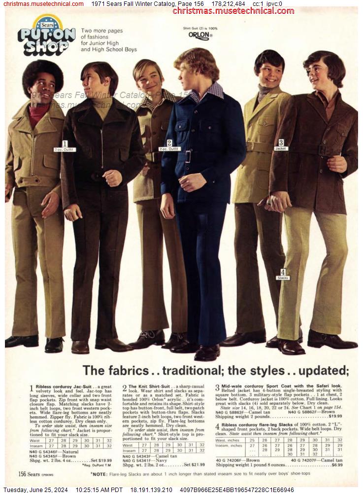 1971 Sears Fall Winter Catalog, Page 156