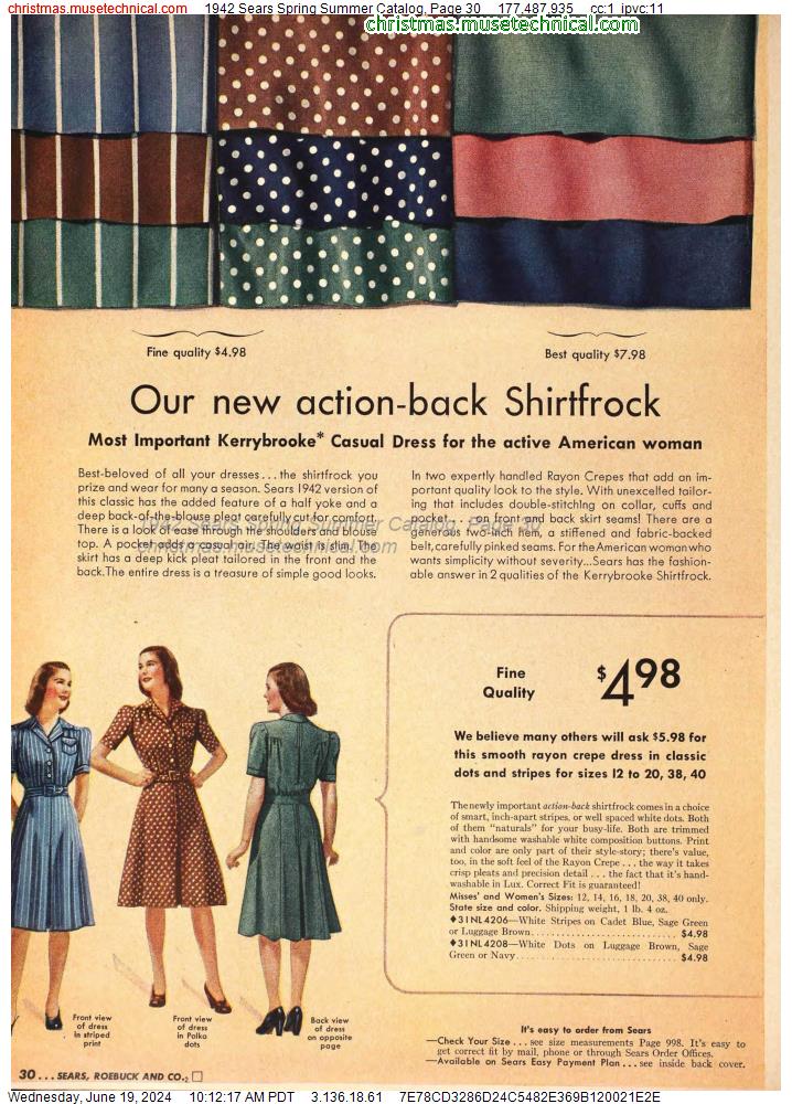 1942 Sears Spring Summer Catalog, Page 30