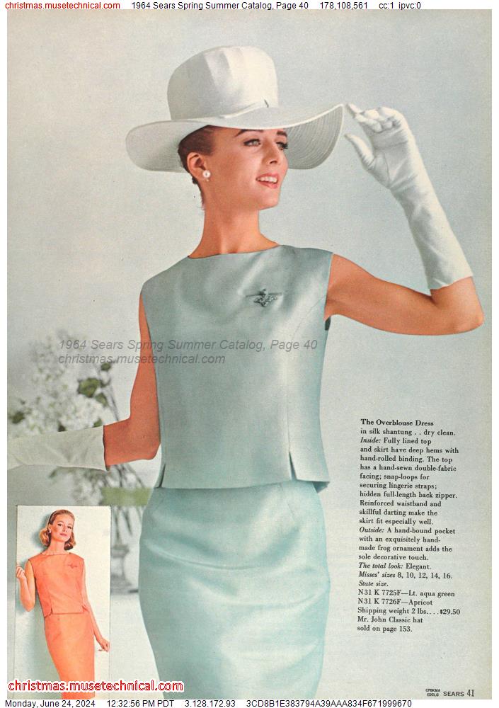 1964 Sears Spring Summer Catalog, Page 40