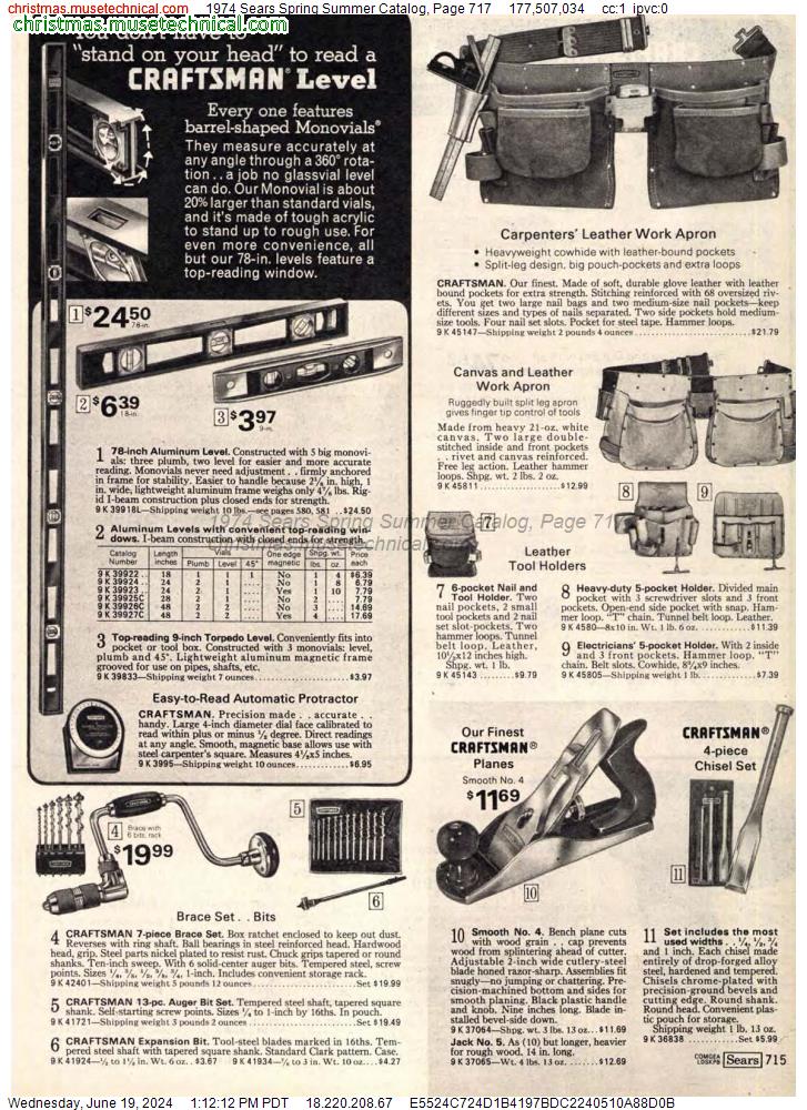 1974 Sears Spring Summer Catalog, Page 717