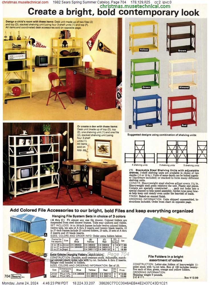 1982 Sears Spring Summer Catalog, Page 704