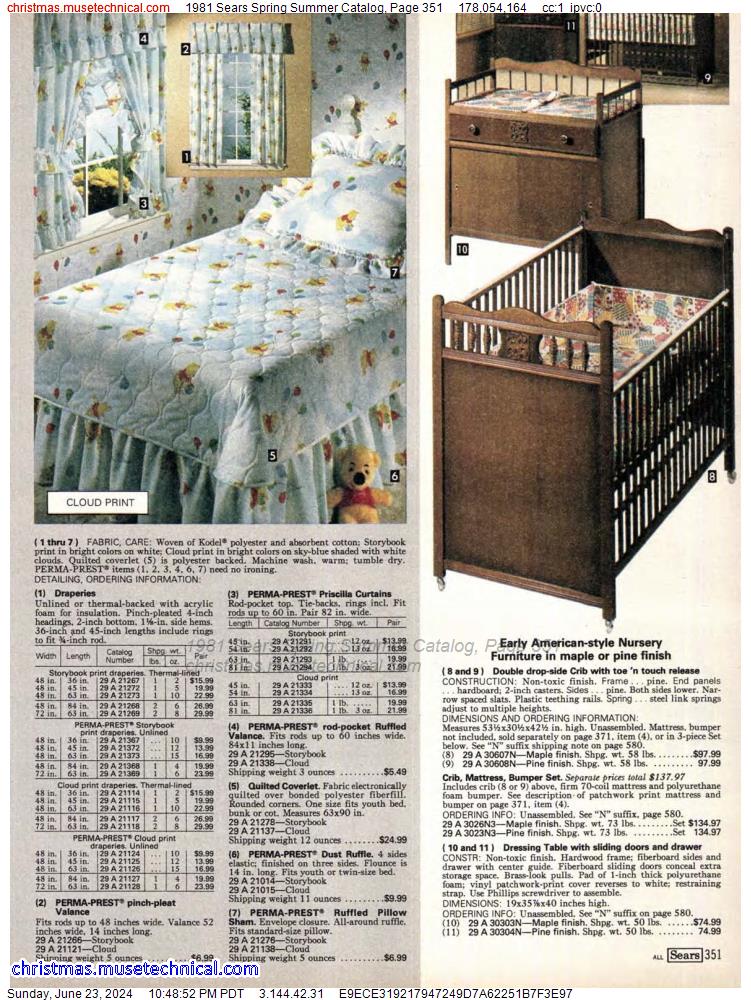 1981 Sears Spring Summer Catalog, Page 351