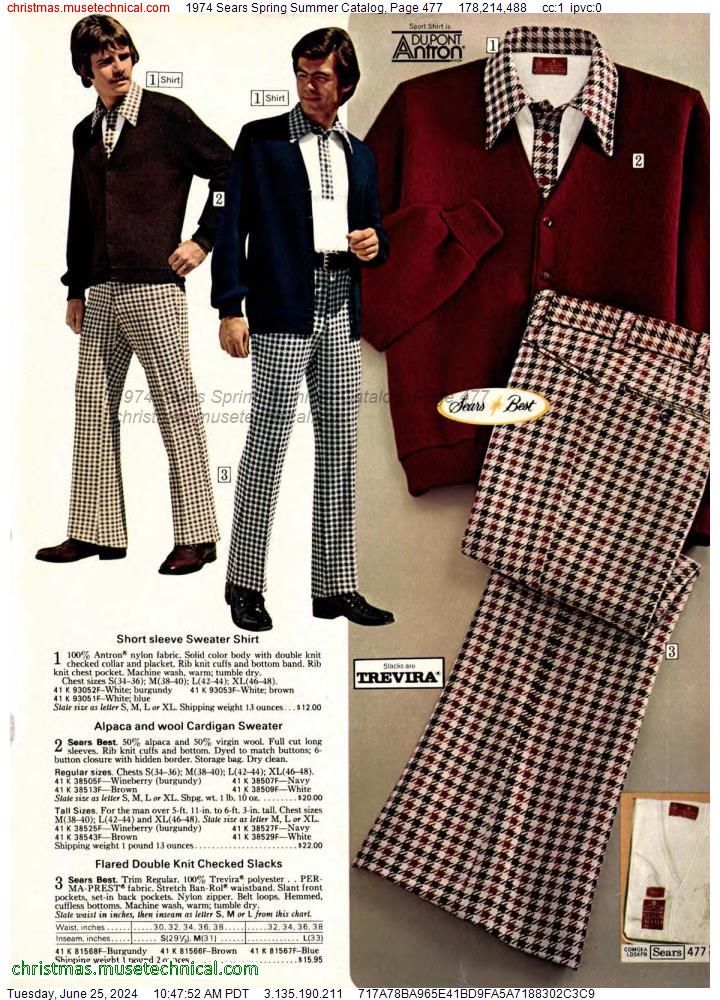 1974 Sears Spring Summer Catalog, Page 477